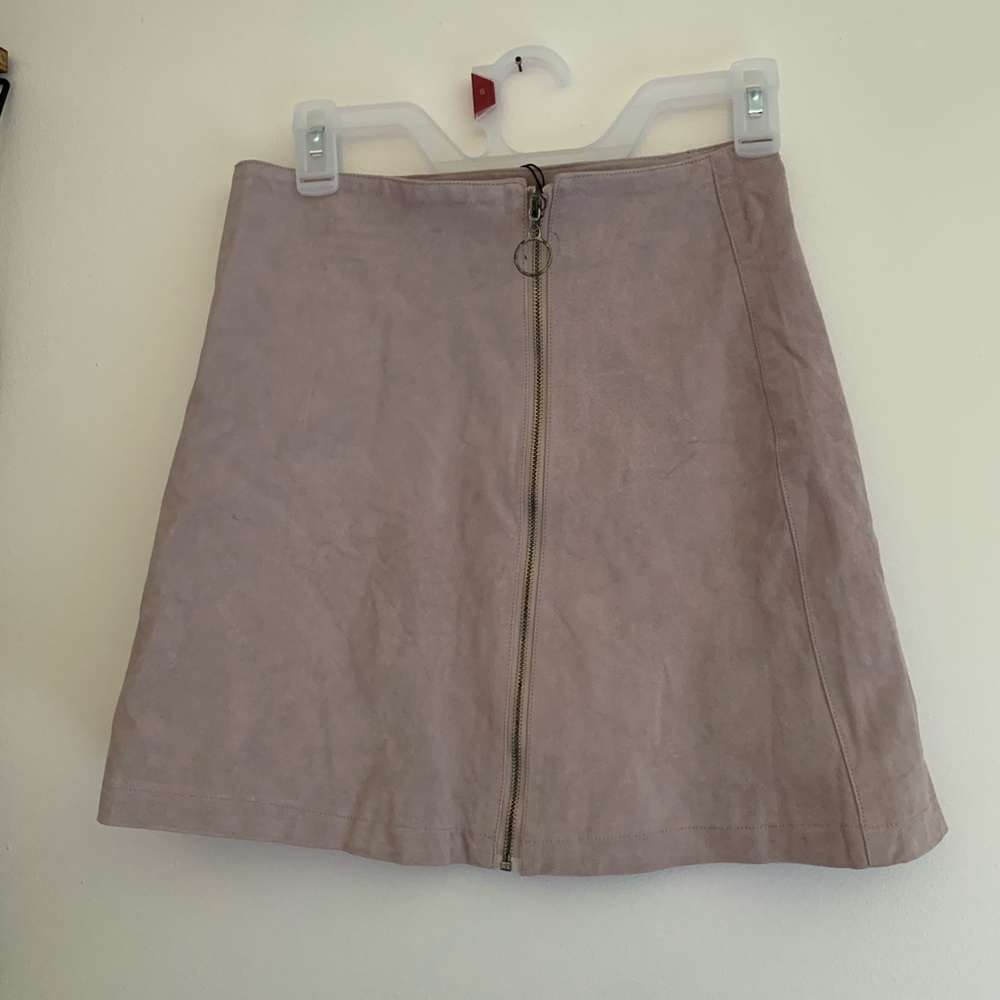 Capulet suede zip up skirt